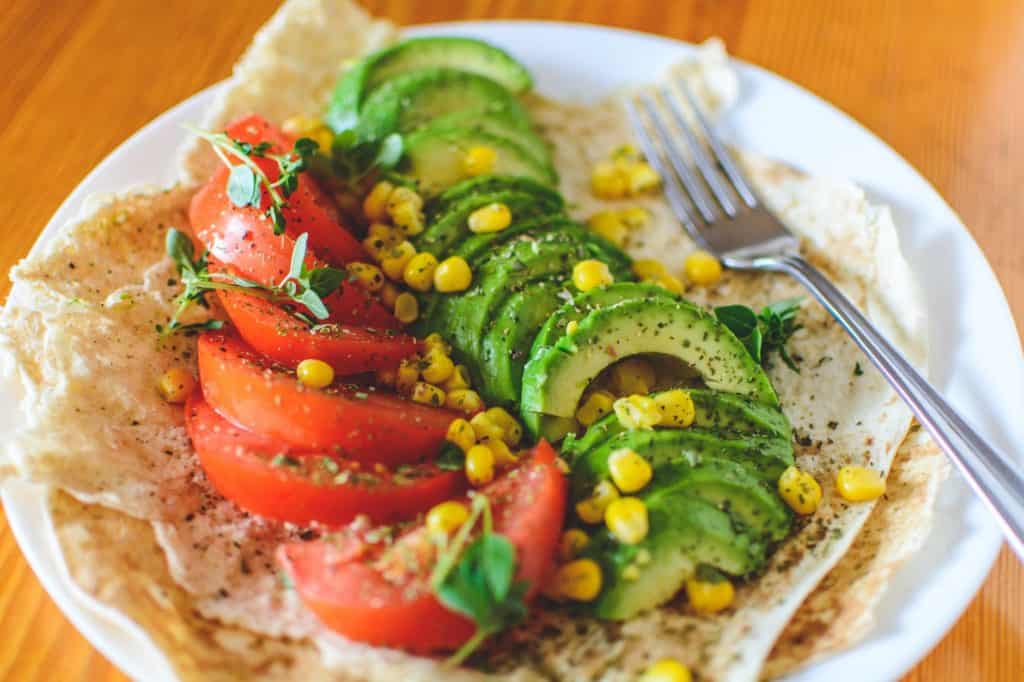 A Colorful And Healthy Vegetarian Diet Plate Filled With A Variety Of Delicious Fresh Vegetables