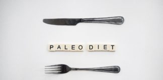 text of paleo diet on scrabble tiles