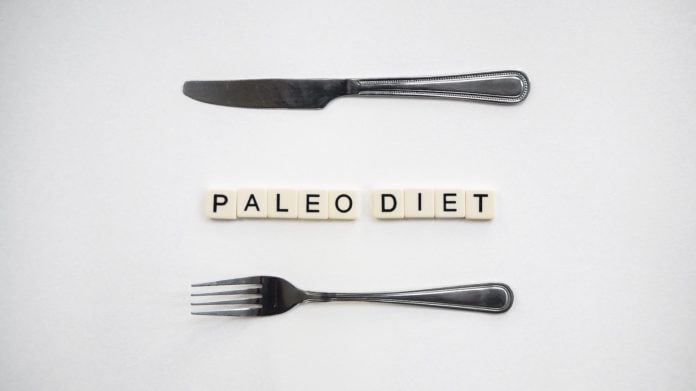 text of paleo diet on scrabble tiles